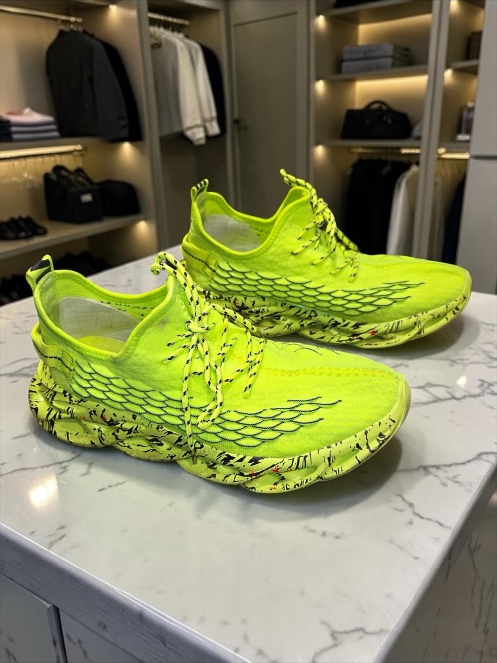3D Dragon Scales Mens Athletic Running Shoes Mesh Sneakers Blade Size 11.5